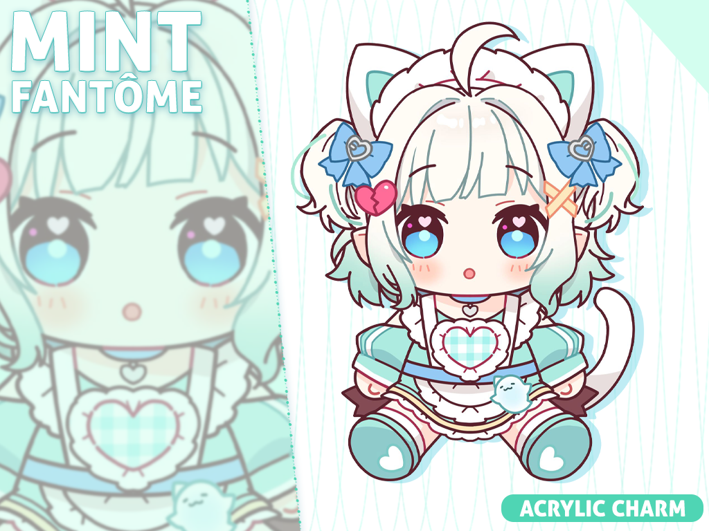 [Preorder] Mint acrylic charm - heart uniform
