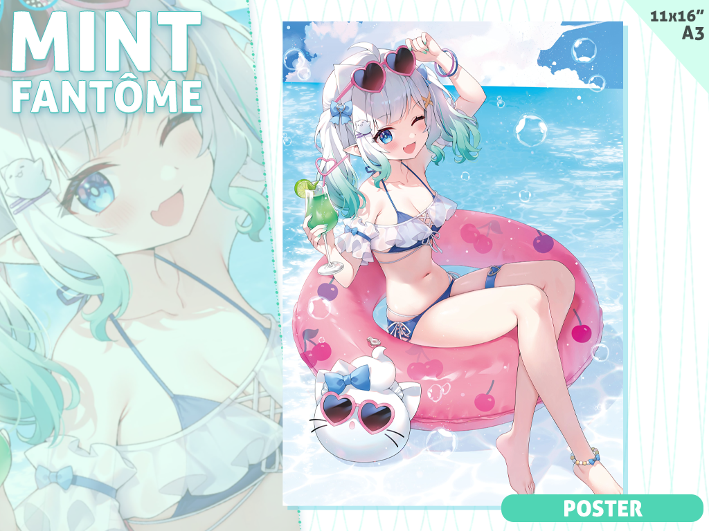 [Preorder] A3 poster Mint MIZUGI heart sunglasses
