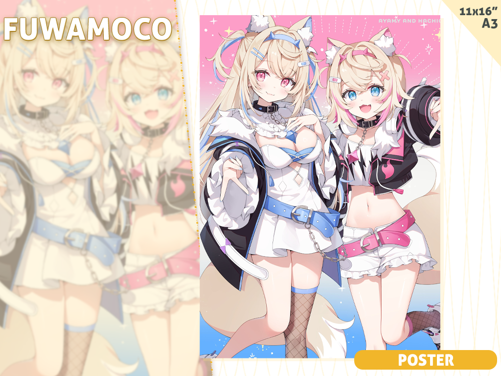 [Preorder] A3 poster FUWAMOCO