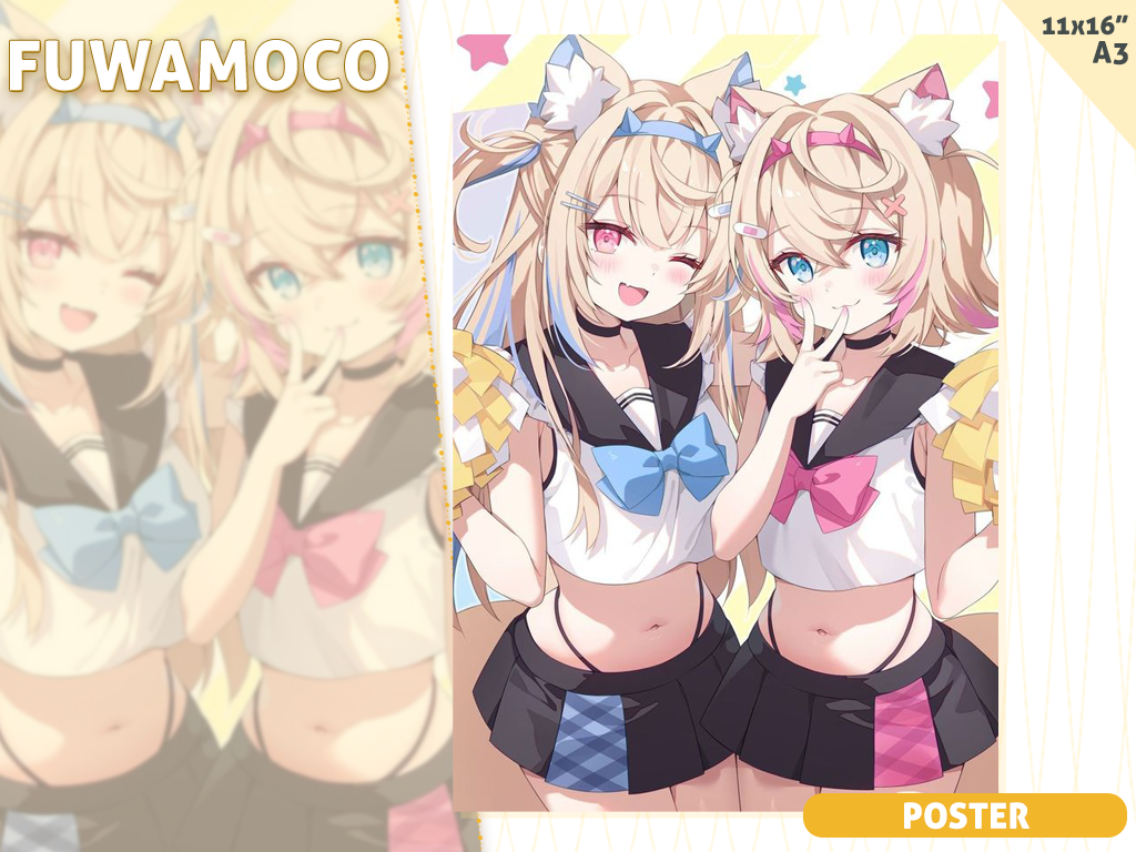 [Preorder] A3 poster FUWAMOCO cheer up