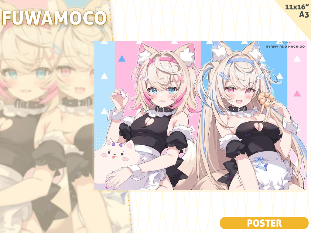 [Preorder] A3 poster FUWAMOCO BUSTUP